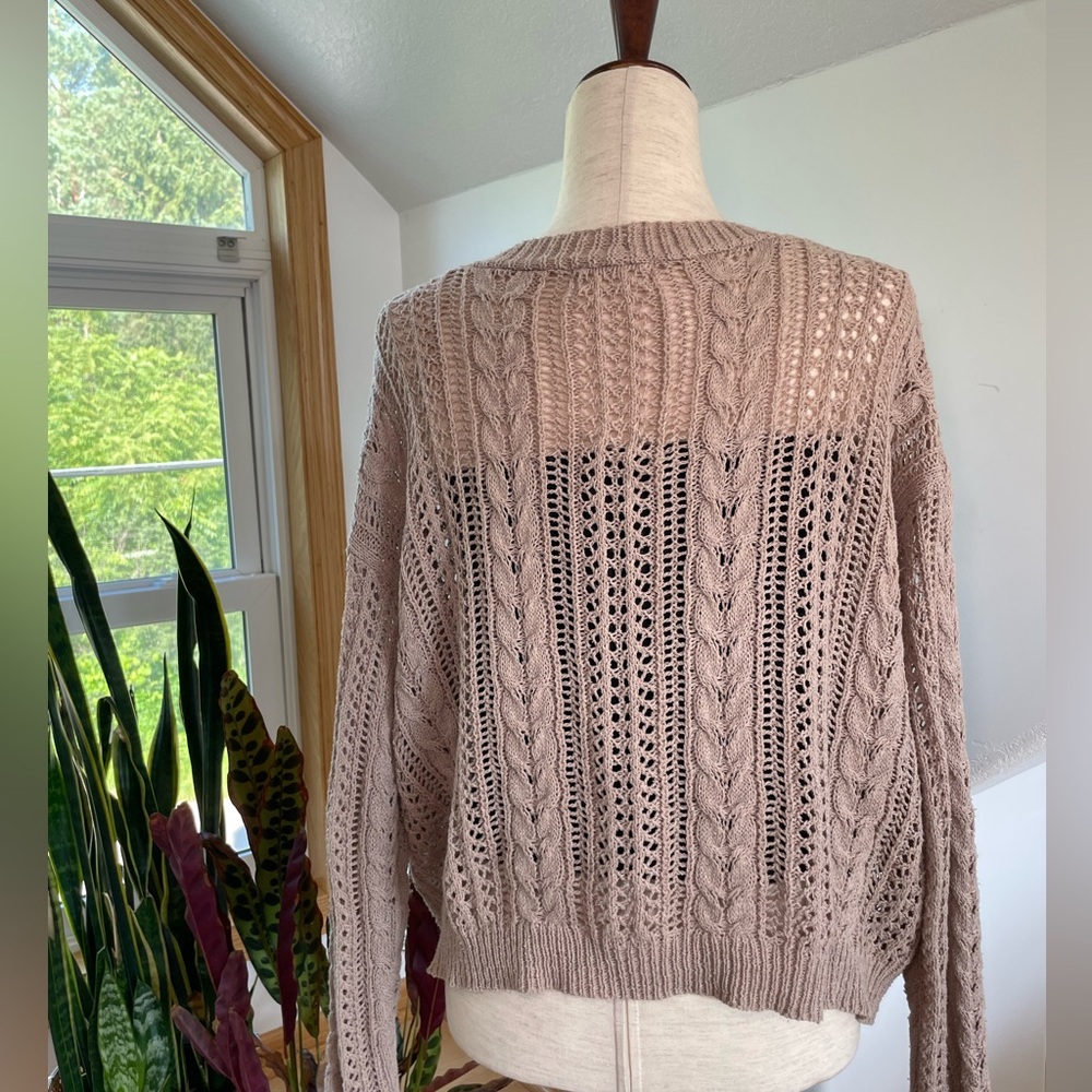 Altar’d State : Cable Knit Button Up Cardigan - Picture 3 of 8